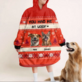 Personalized Dog Blanket Hoodie For Woman - Upload Dog Photo - Christmas Gift Idea For Dog Lover - You Had Me At Woof