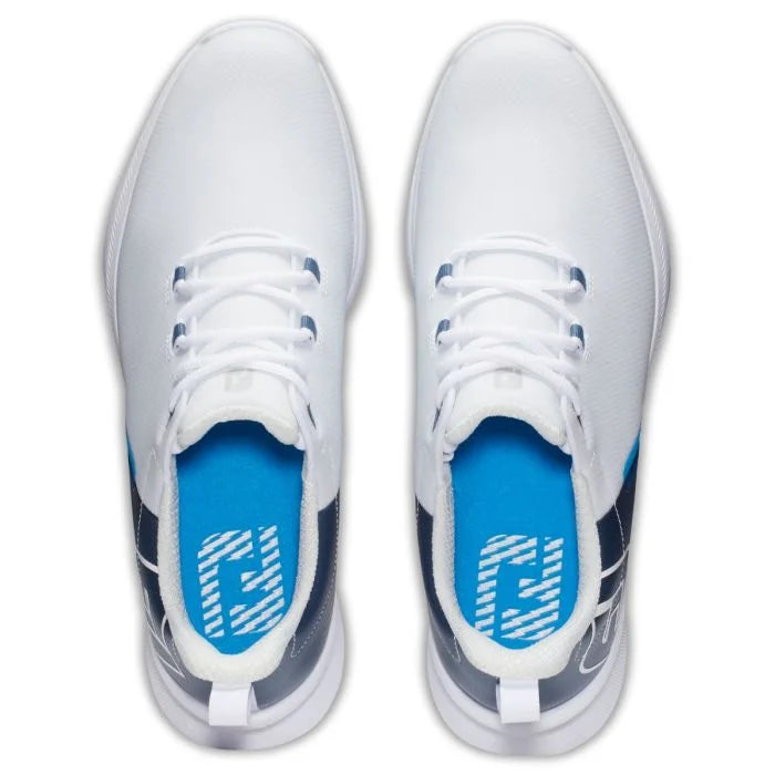FootJoy Fuel Sport Golf Shoes - White/Blue 55454