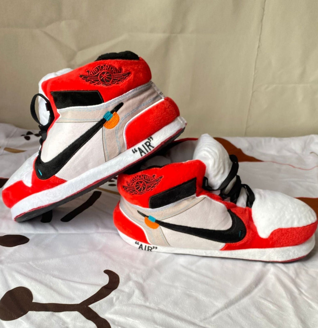 Sneaker Slippers Off-White  Red OG Jordan 1 unisex for adults&kids